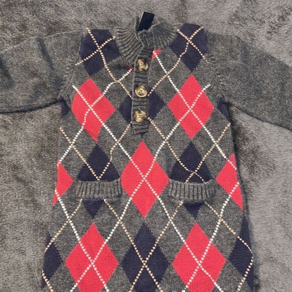 6-12m baby gap argyle sweater one piece - Picture 2 of 3